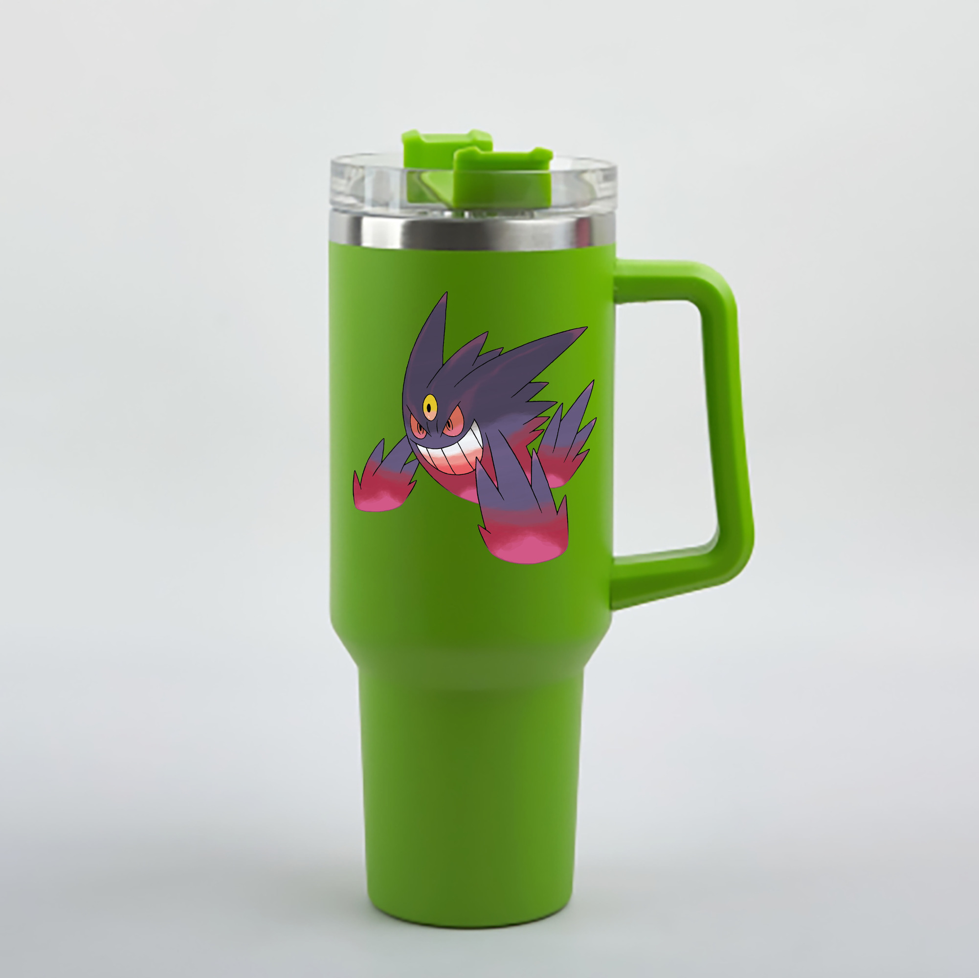 （画像用） ポケットモンスター Pokémon 1200mL車用タンブラー - クリスタルステッカー（プラスチックストロー付き）